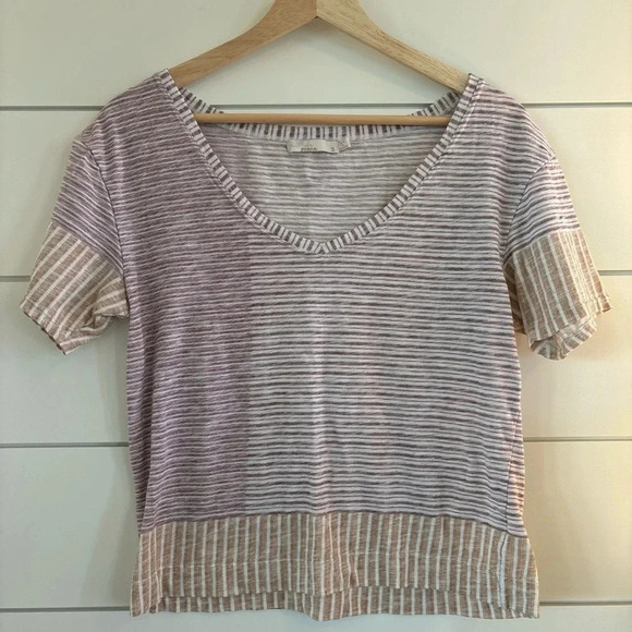 Prana Free Float Top Casis Stripes V-Neck - Picture 3 of 6